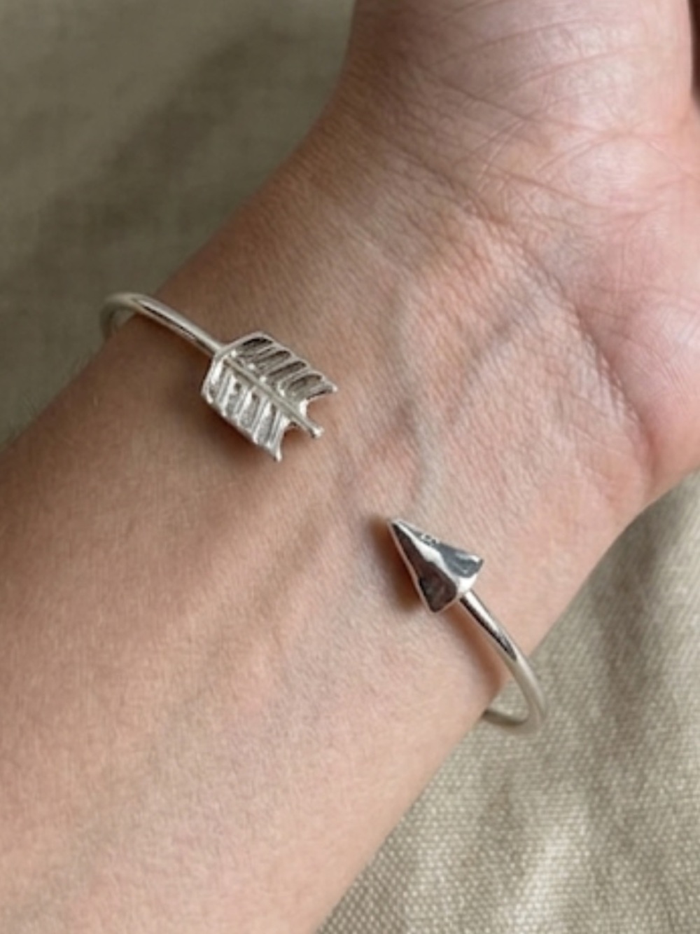 Silver Arrow Cuff Bracelet - Silver